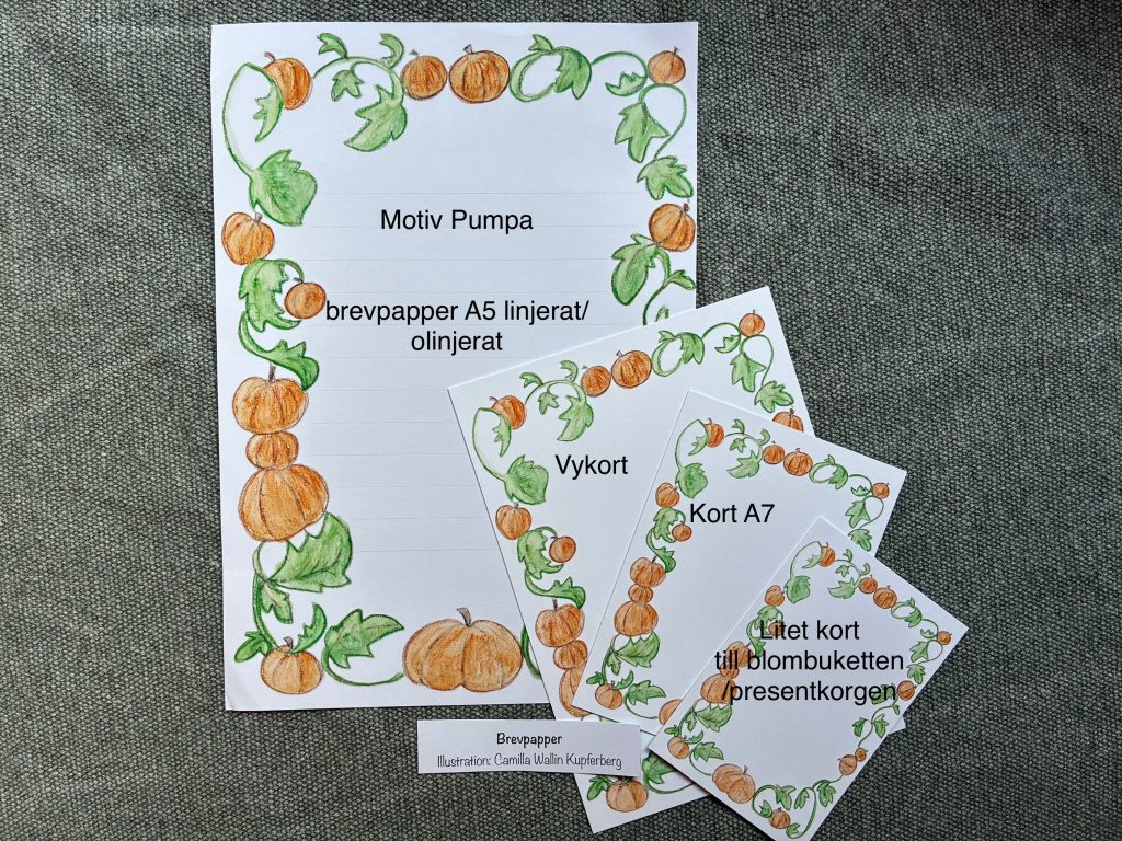 Kort och brevpapper Pumpa